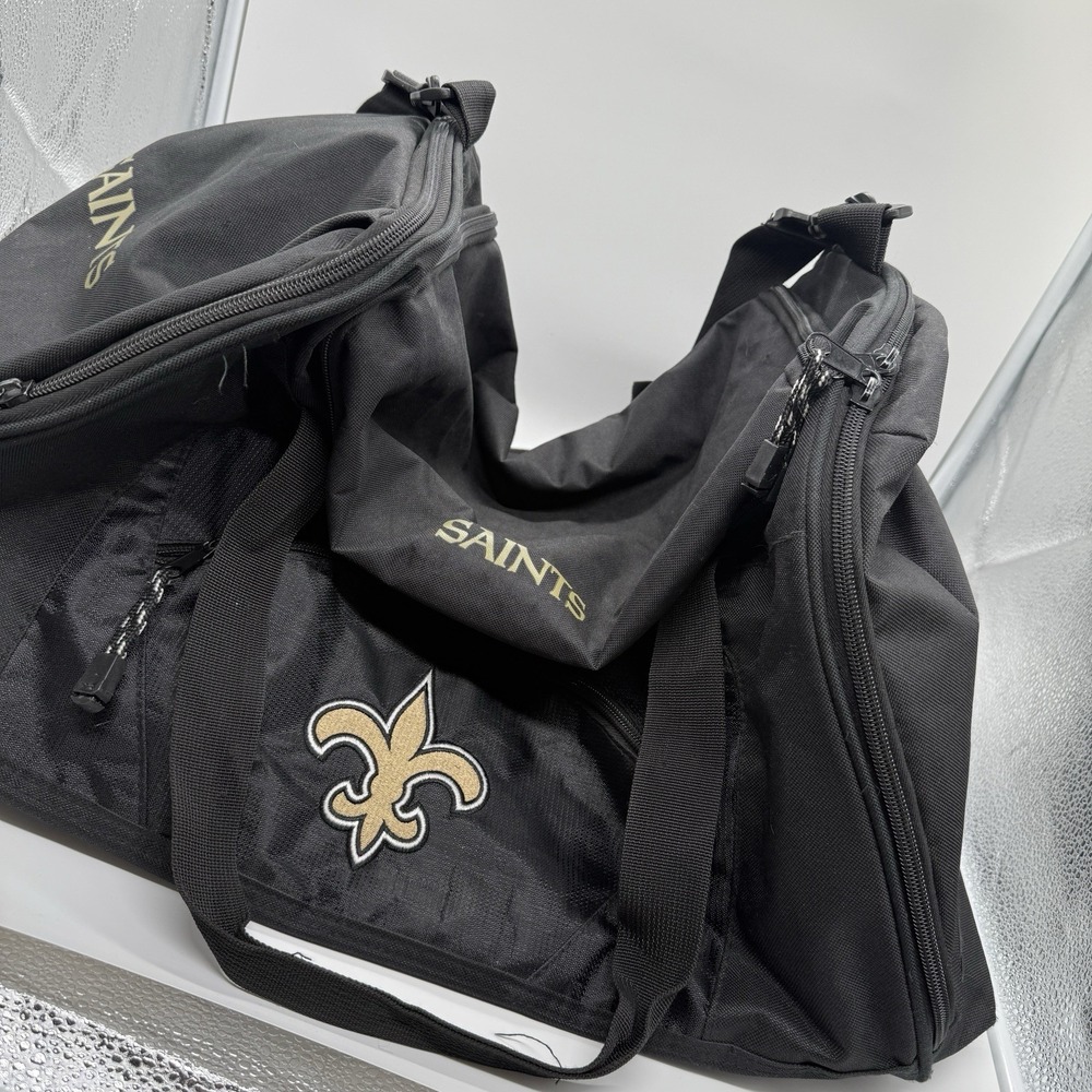 New Orleans‎ Saints Duffle Gym Bag NFL Football Travel Black Luggage Training